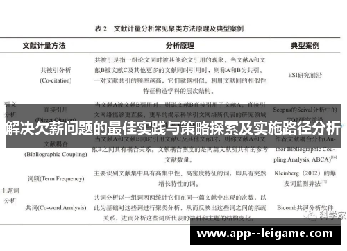解决欠薪问题的最佳实践与策略探索及实施路径分析
